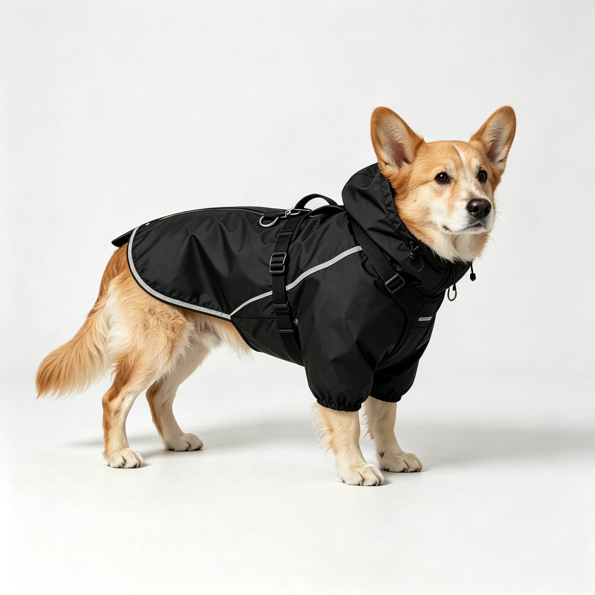 waterproof dog raincoat with leash hole harness friendly wholesale waterproof dog raincoat with leash hole harness friendly wholesale